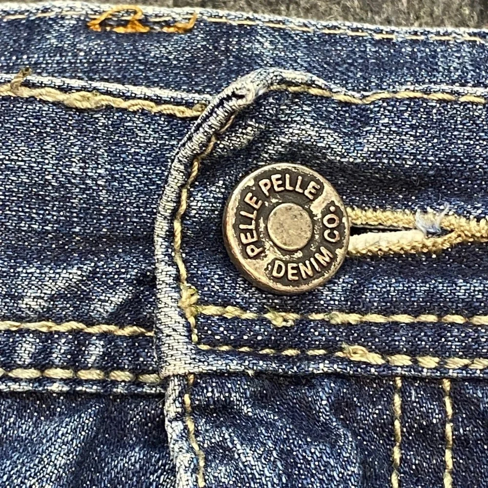 Pelle Pelle Baggy Jeans Sz 40 Mens Blue Streetwear Wide Leg Marc Buchanan